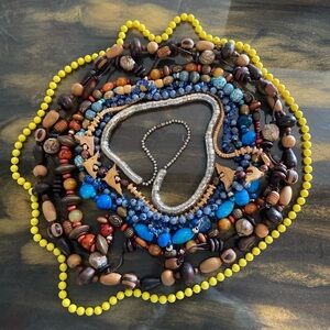 Bohemian Beaded Necklace with Vibrant Accents
